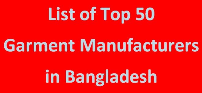 Garment manufacturer list in Bangladesh.