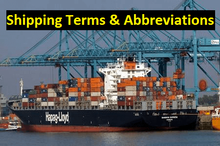 Shipping terms and abbreviation for international trade business